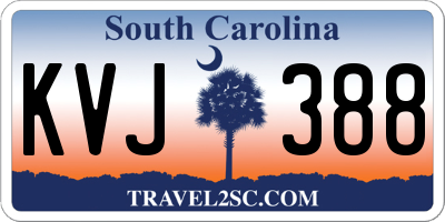 SC license plate KVJ388