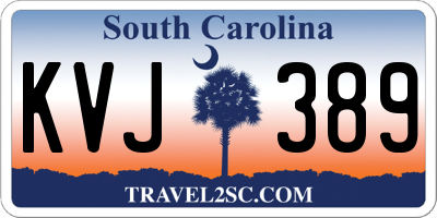 SC license plate KVJ389