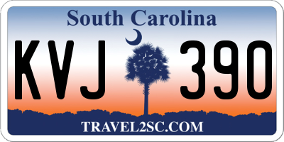 SC license plate KVJ390