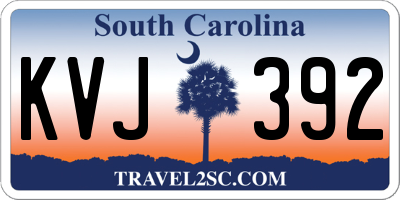 SC license plate KVJ392