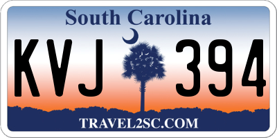 SC license plate KVJ394