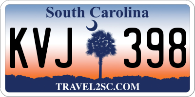 SC license plate KVJ398
