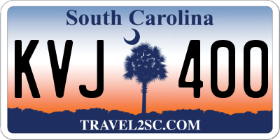 SC license plate KVJ400