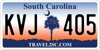 SC license plate KVJ405