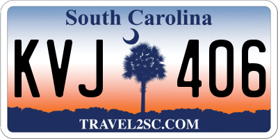 SC license plate KVJ406