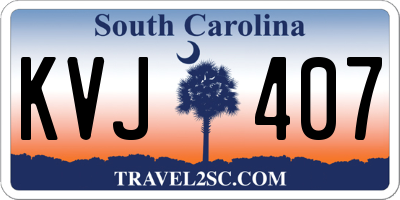 SC license plate KVJ407