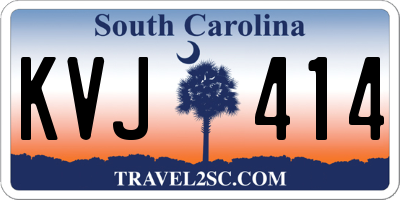 SC license plate KVJ414