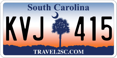 SC license plate KVJ415