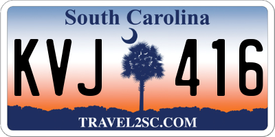 SC license plate KVJ416