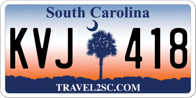 SC license plate KVJ418