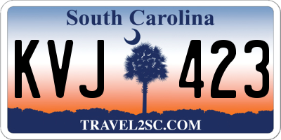 SC license plate KVJ423