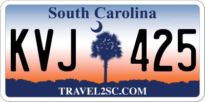 SC license plate KVJ425