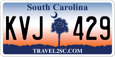 SC license plate KVJ429