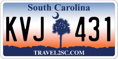 SC license plate KVJ431