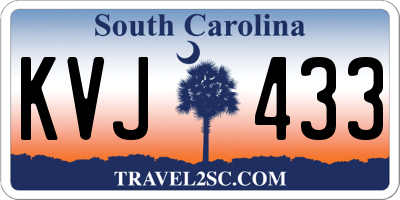 SC license plate KVJ433