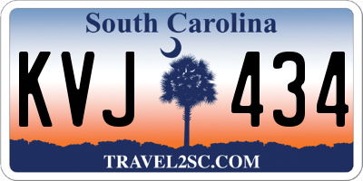 SC license plate KVJ434