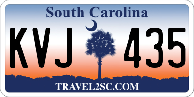 SC license plate KVJ435