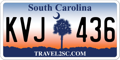 SC license plate KVJ436