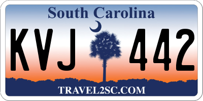SC license plate KVJ442