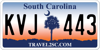 SC license plate KVJ443