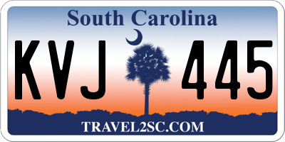 SC license plate KVJ445