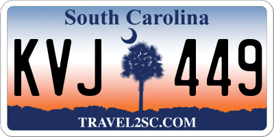 SC license plate KVJ449
