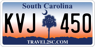 SC license plate KVJ450