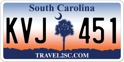 SC license plate KVJ451