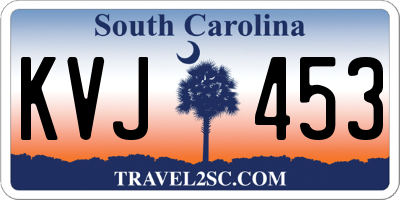 SC license plate KVJ453