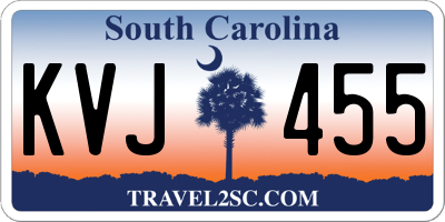 SC license plate KVJ455