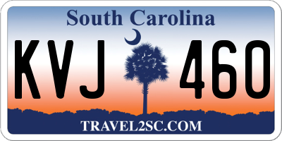SC license plate KVJ460