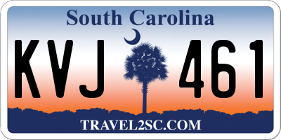 SC license plate KVJ461