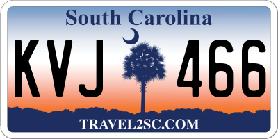 SC license plate KVJ466