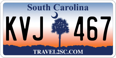 SC license plate KVJ467