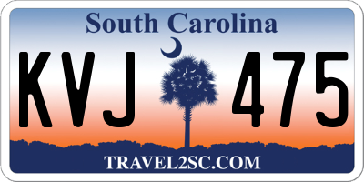SC license plate KVJ475