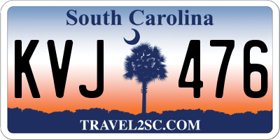 SC license plate KVJ476