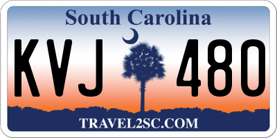 SC license plate KVJ480