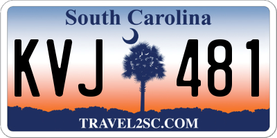 SC license plate KVJ481