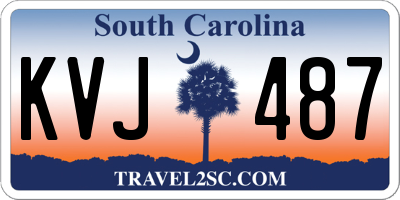 SC license plate KVJ487