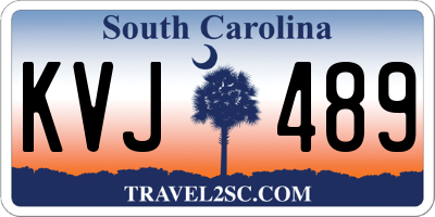 SC license plate KVJ489