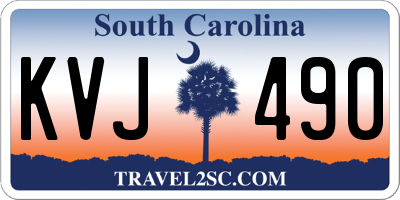 SC license plate KVJ490