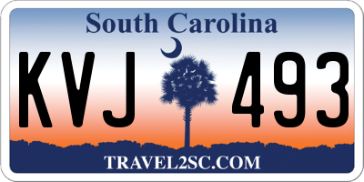 SC license plate KVJ493