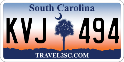 SC license plate KVJ494