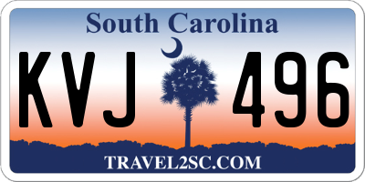 SC license plate KVJ496