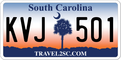 SC license plate KVJ501