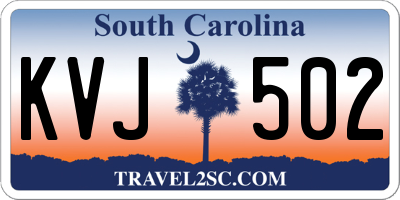 SC license plate KVJ502