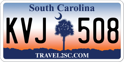 SC license plate KVJ508