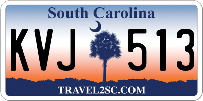 SC license plate KVJ513