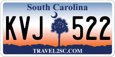 SC license plate KVJ522