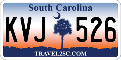 SC license plate KVJ526